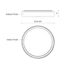 Essex 16-in White/Gold LED Flush Mount