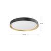 Essex 20-in Black/Gold LED Flush Mount