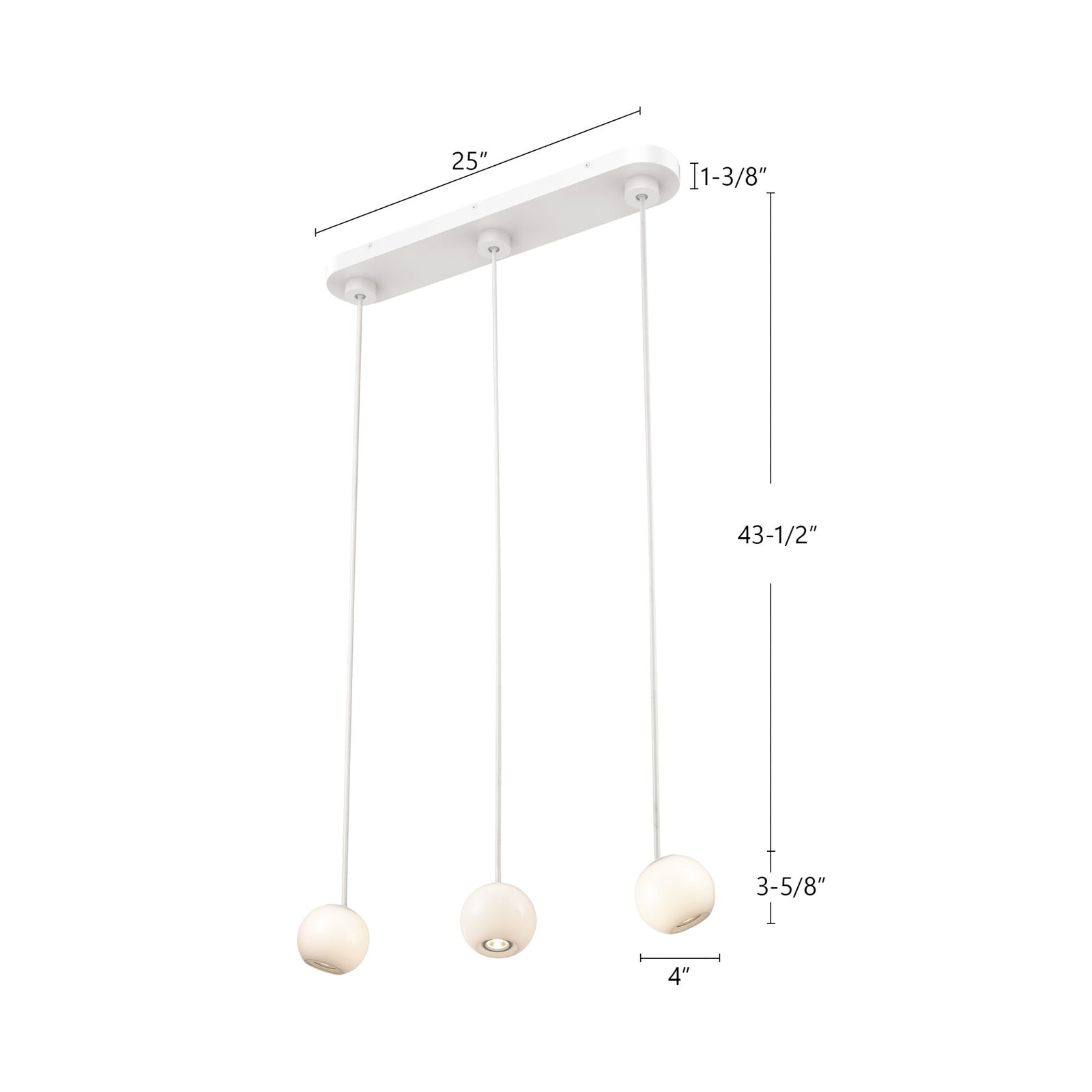 Europa 25-in White LED Multi Pendant