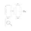 Nordic 8-in (2-in Dia.) Black LED Exterior Wall