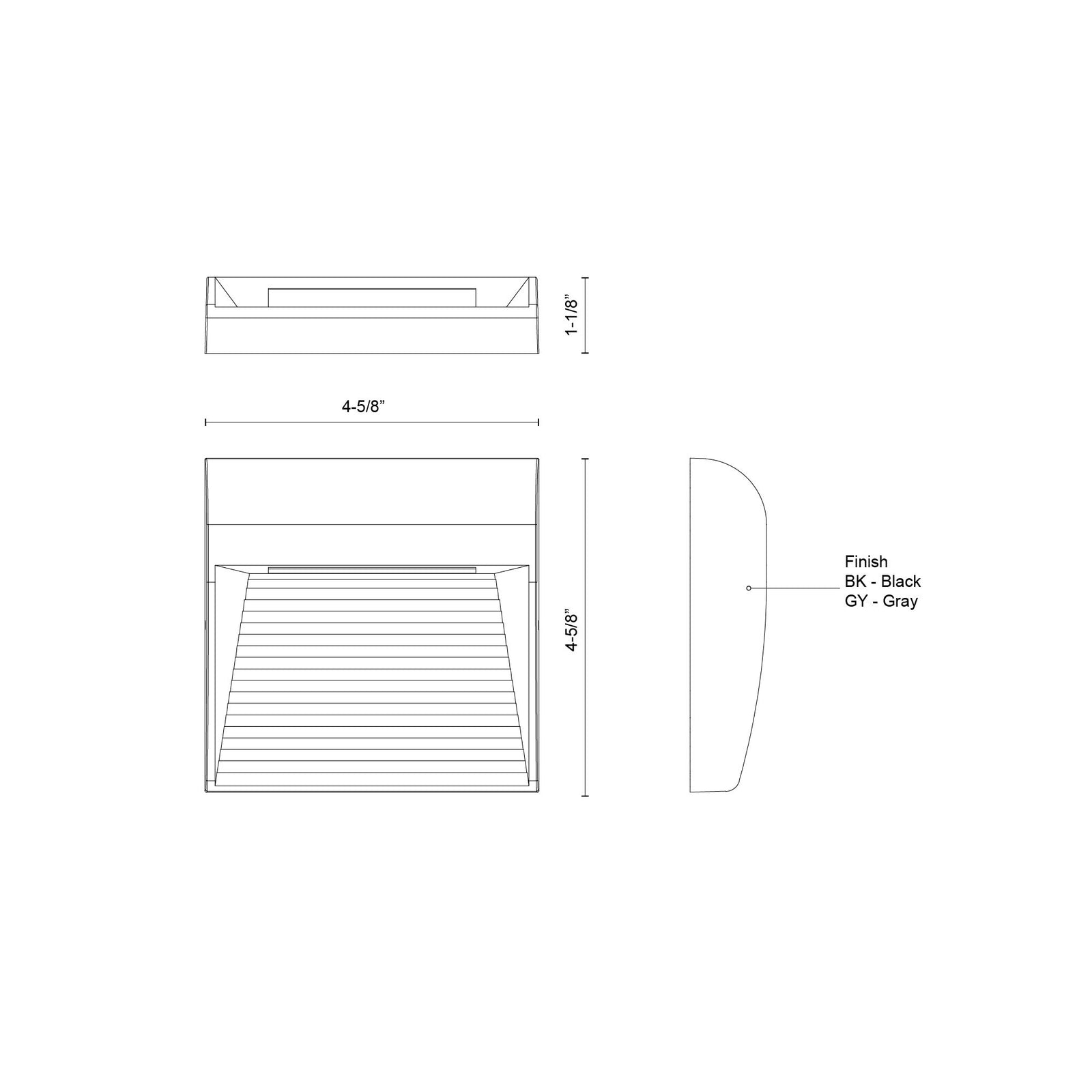 Casa 5-in Grey LED Exterior Wall Sconce