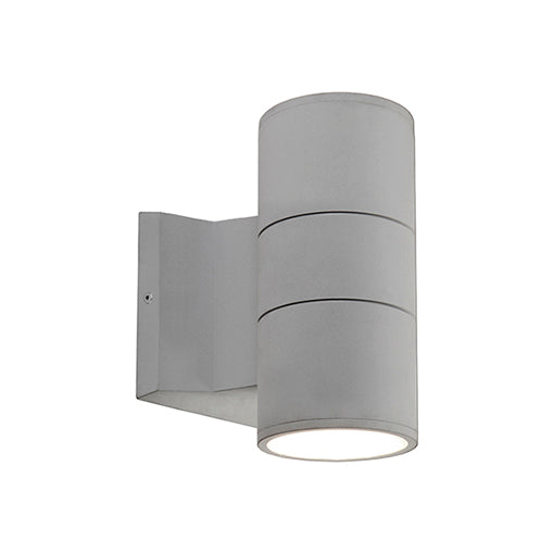 Lund 7-in Gray LED Exterior Wall Sconce