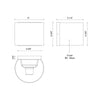 Rene 6-in Black LED Exterior Wall Sconce