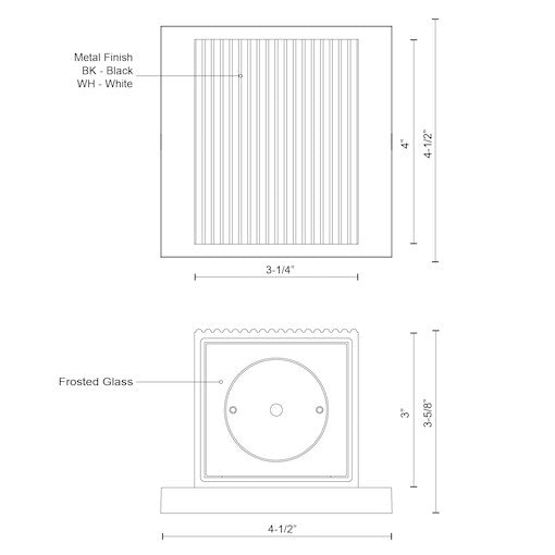 Mavis 5-in Black LED Exterior Wall Sconce
