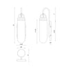 Lancaster 5-in Clear Bubble Glass/Textured Black 1 Light Exterior Wall Sconce