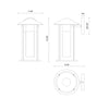 Tenko 12-in Bronze/Glossy Opal Glass 1 Light Exterior Wall