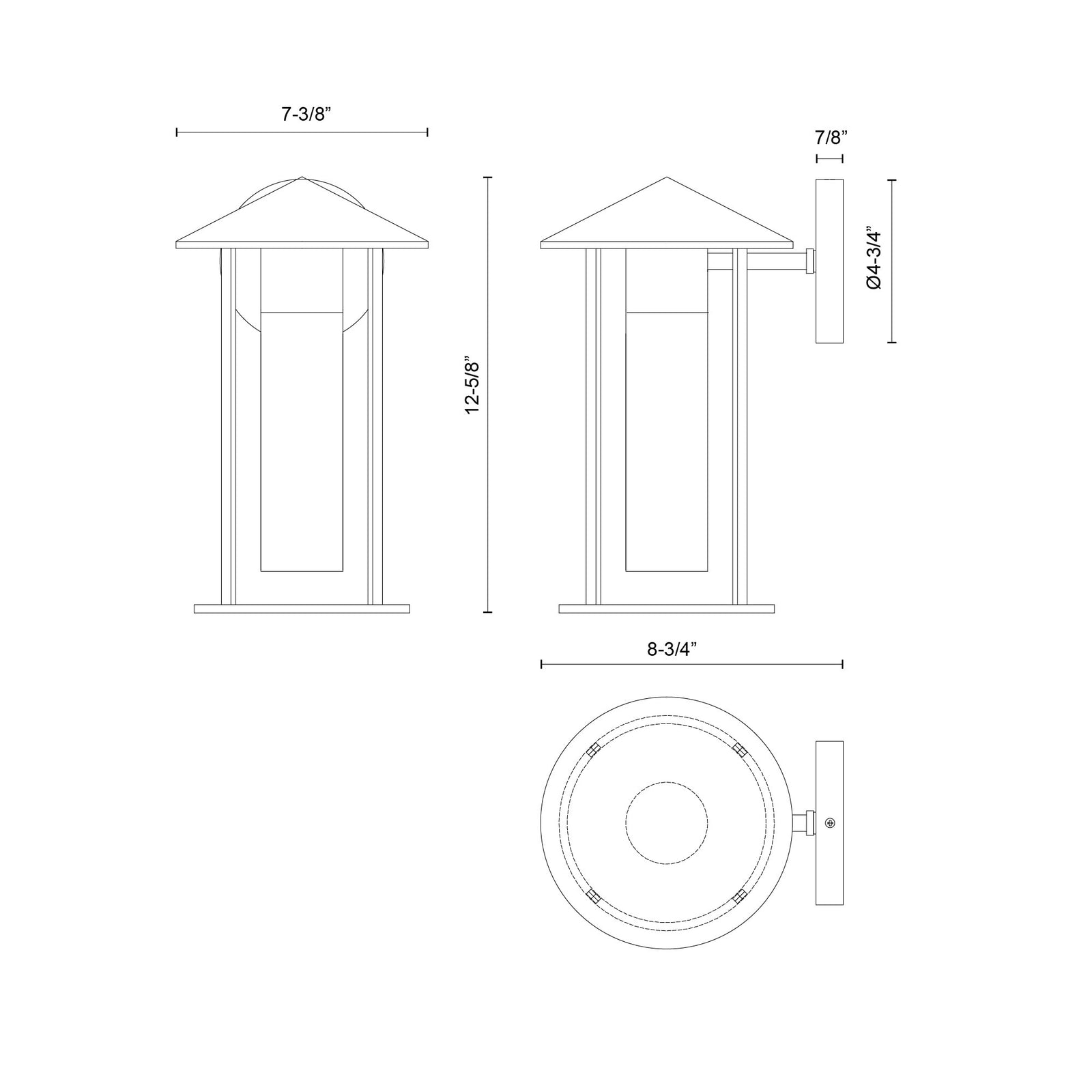 Tenko 12-in Bronze/Glossy Opal Glass 1 Light Exterior Wall