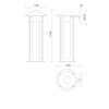 Tenko 18-in Bronze/Glossy Opal Glass 1 Light Exterior Wall