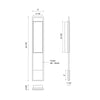 Aspen 33-in Black LED Exterior Wall Sconce