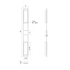 Aspen 60-in Black LED Exterior Wall Sconce