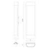 Moondew 24-in Black LED Exterior Wall Sconce