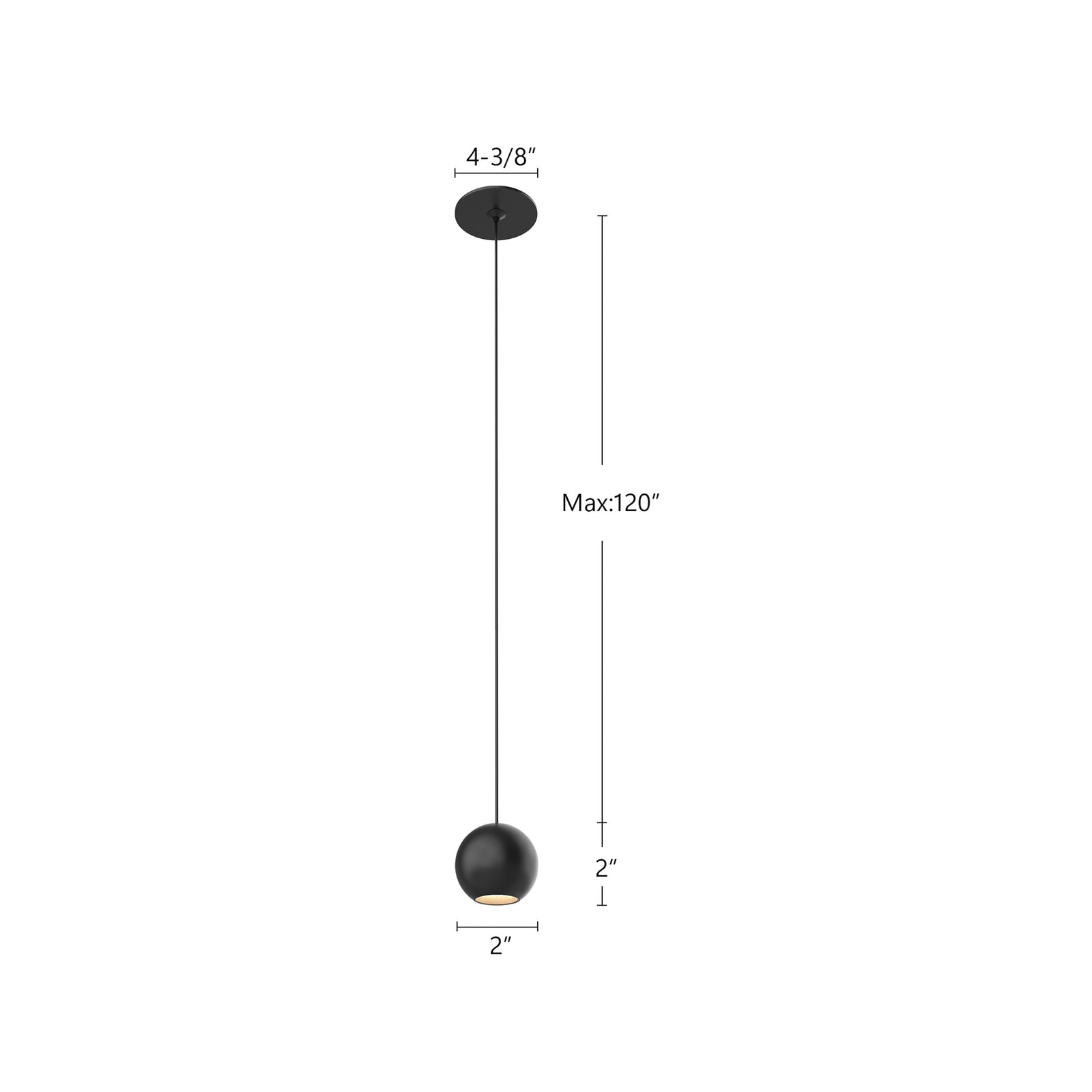 Exo 2-in Chrome LED Pendant