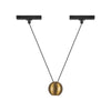 Faria Double 3-in Brushed Gold Trilo Track Pendant