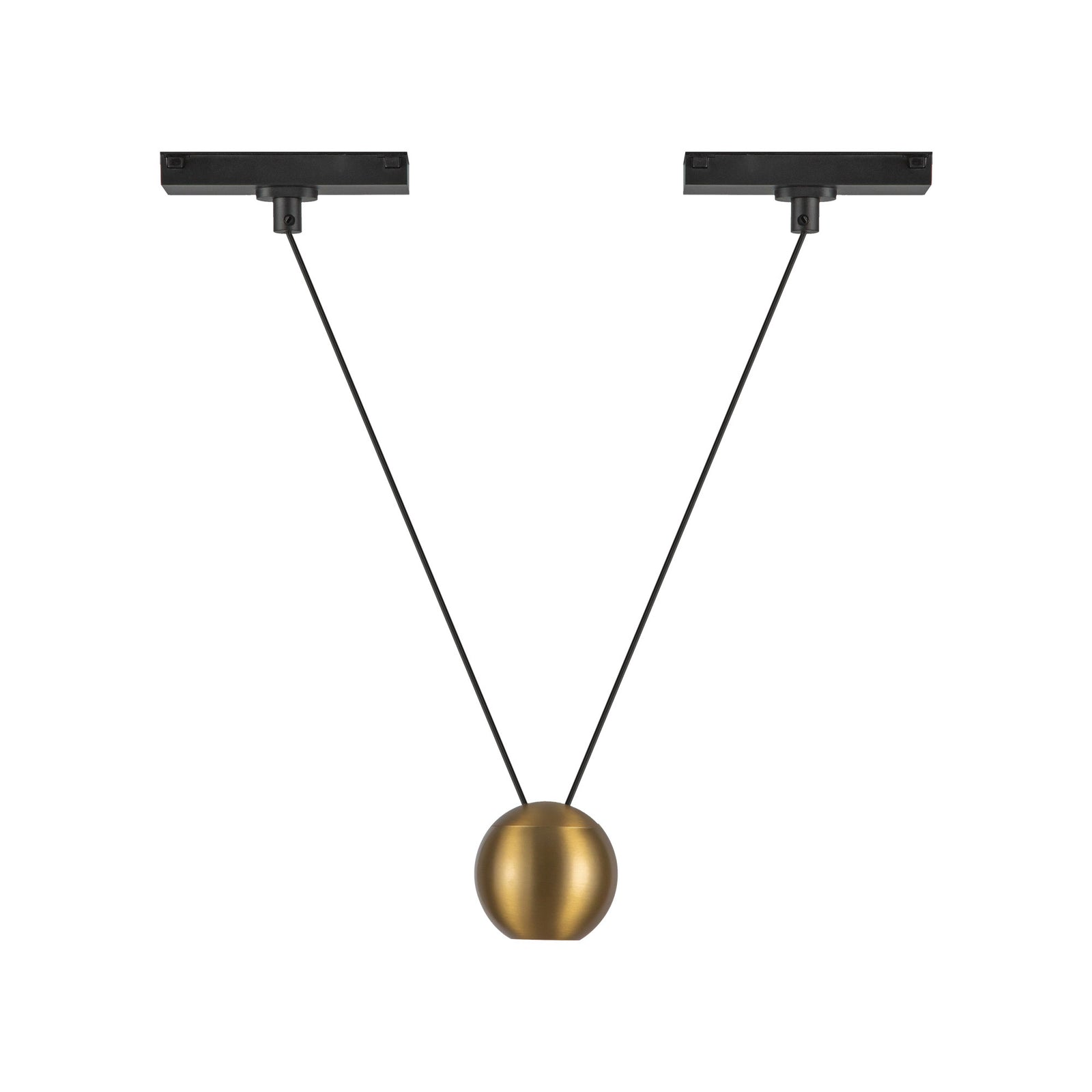 Faria Double 3-in Brushed Gold Trilo Track Pendant