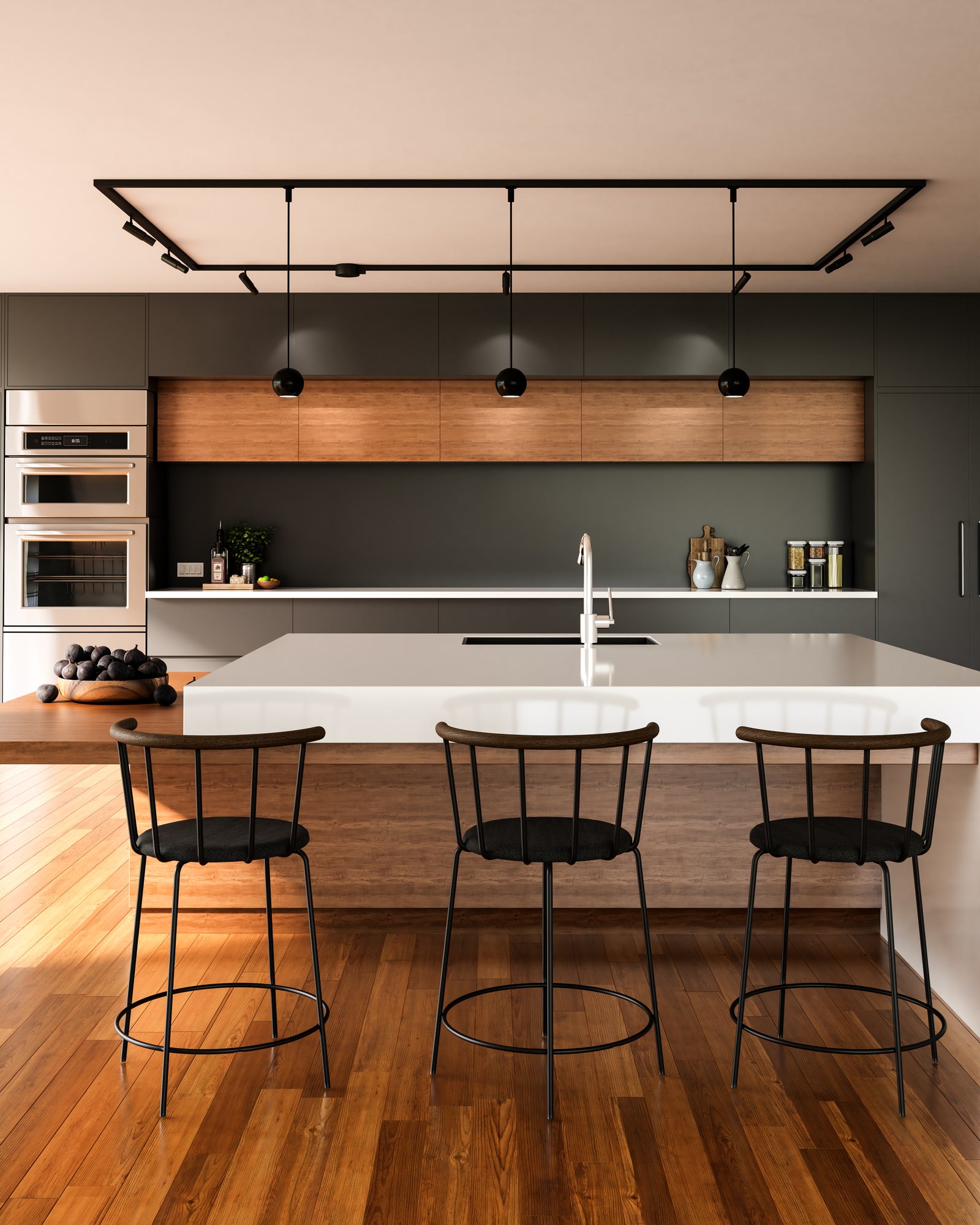 Faria 3-in Black Trilo Track Pendant