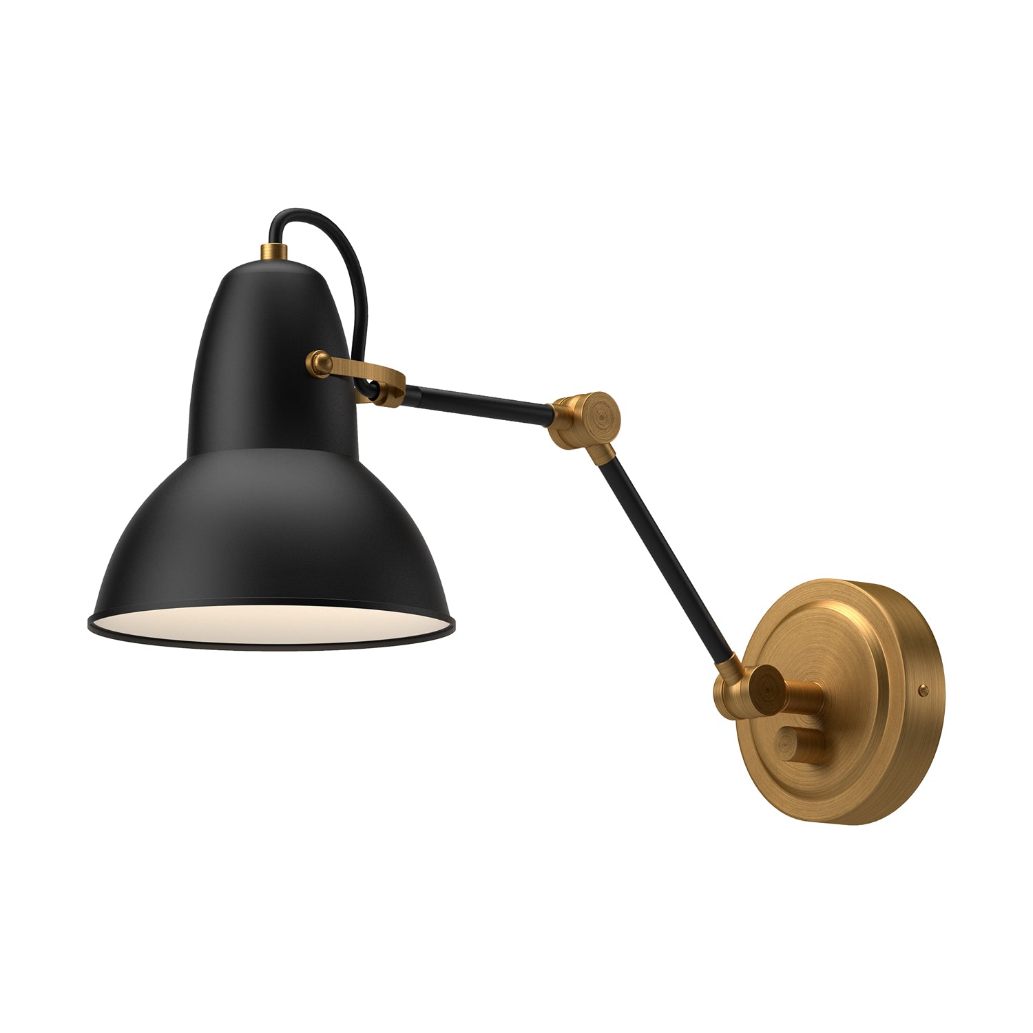 Felix 6-in Aged Gold/Matte Black 1 Light Wall/Vanity