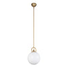 Fiore 10-in Brushed Gold/Glossy Opal Glass 1 Light Pendant