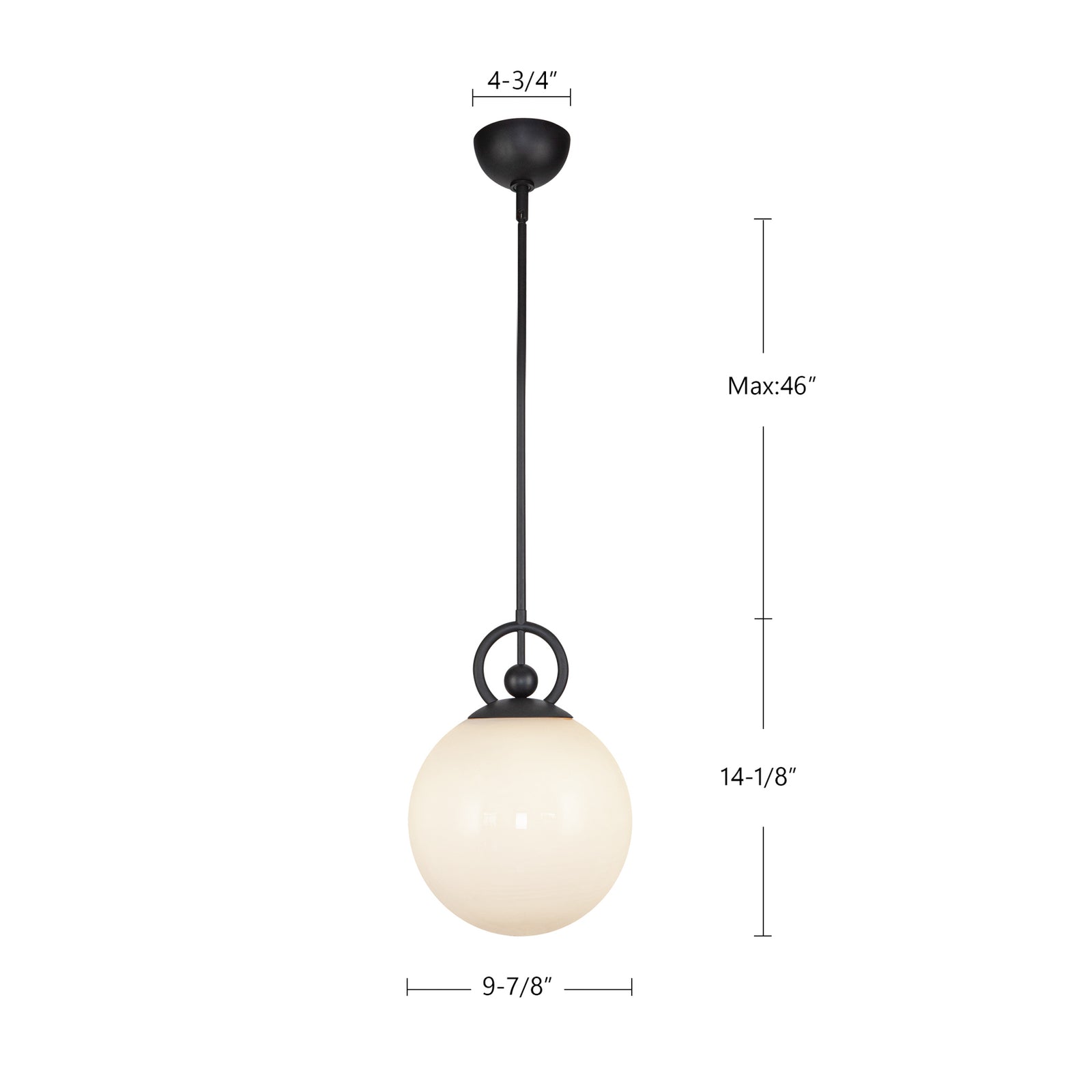 Fiore 10-in Brushed Gold/Glossy Opal Glass 1 Light Pendant