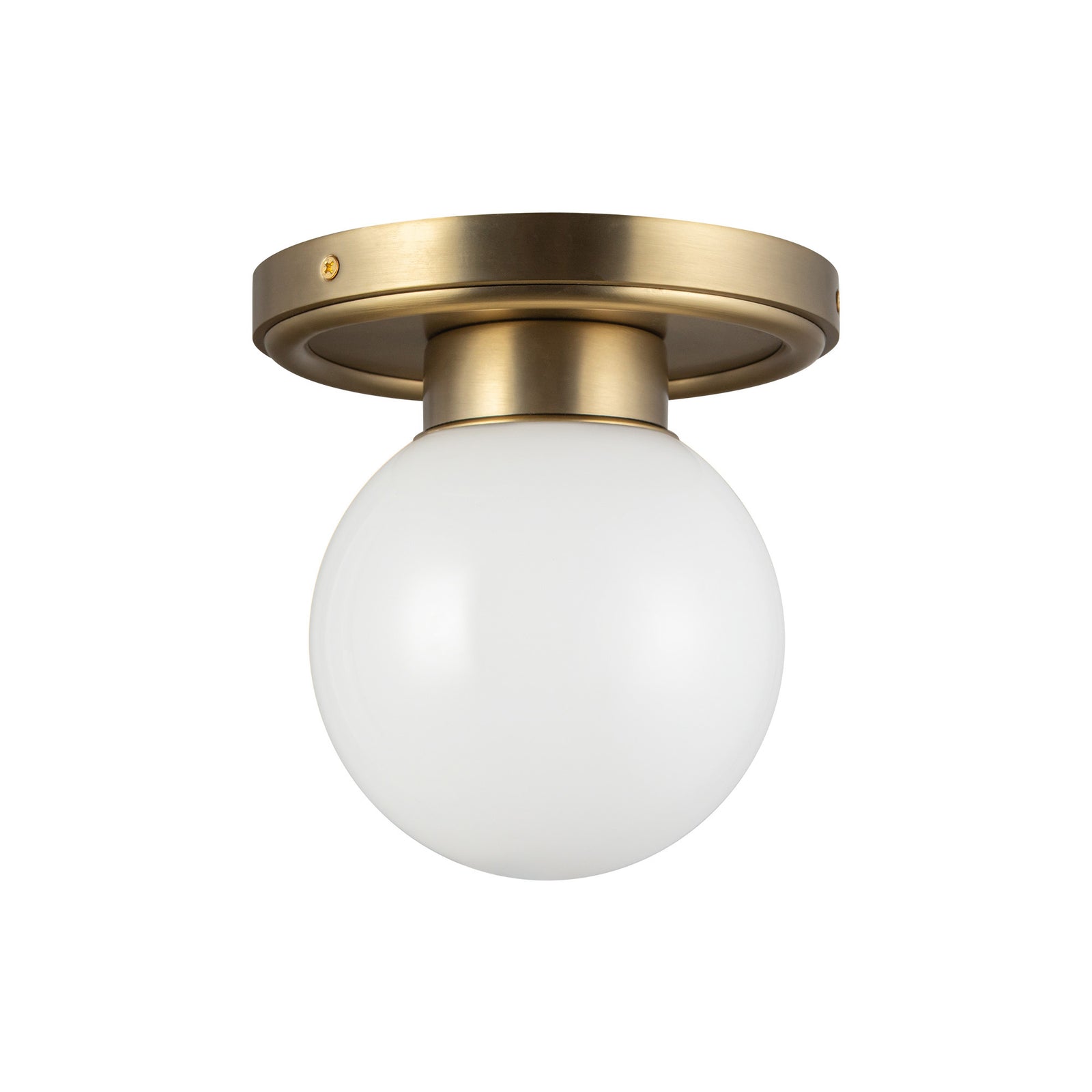 Fiore 6-in Brushed Gold/Glossy Opal Glass 1 Light Semi-Flush