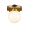 Fiore 6-in Brushed Gold/Glossy Opal Glass 1 Light Semi-Flush