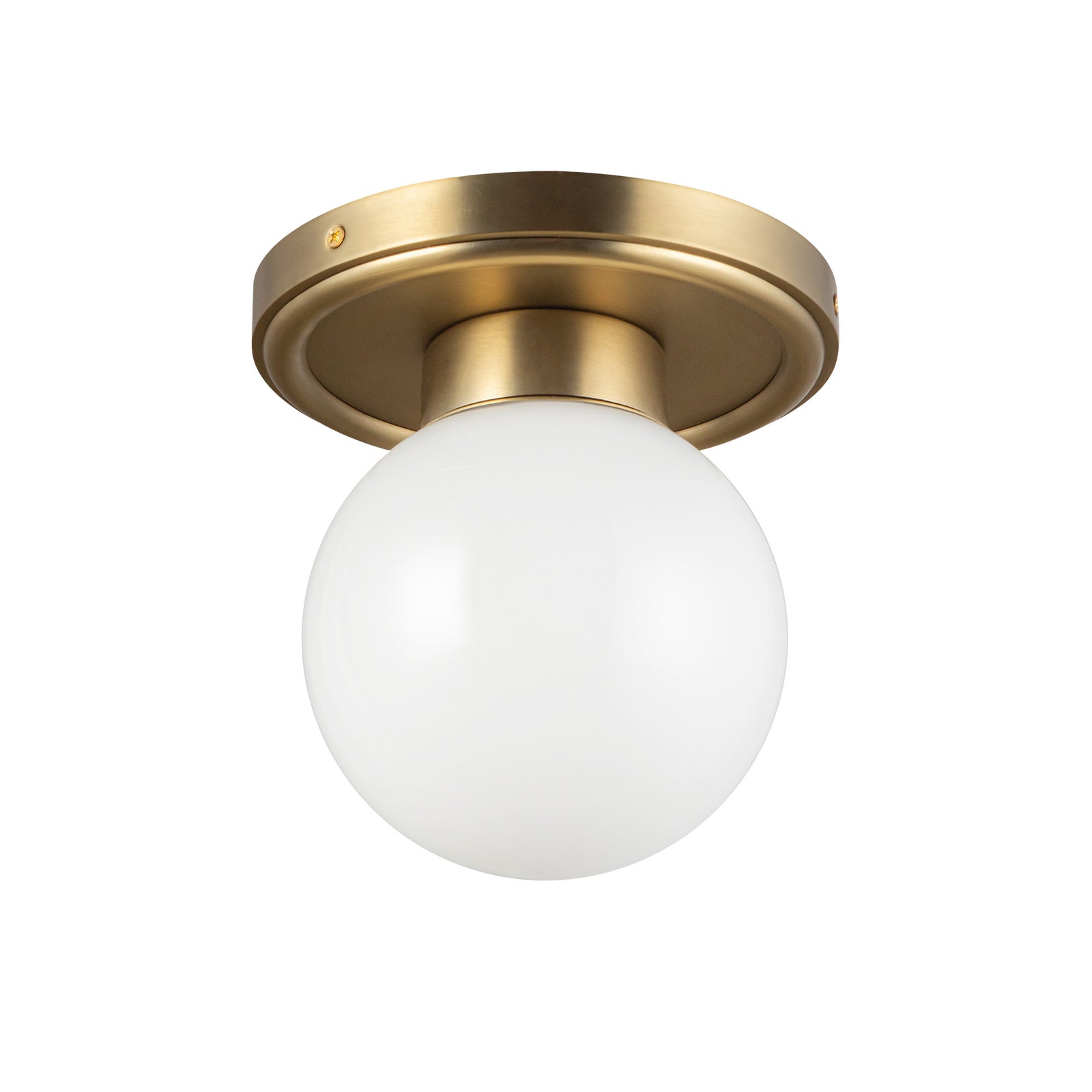 Fiore 6-in Brushed Gold/Glossy Opal Glass 1 Light Semi-Flush