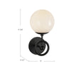 Fiore 6-in Brushed Gold/Glossy Opal Glass 1 Light Wall Vanity