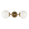 Fiore 18-in Brushed Gold/Glossy Opal Glass 2 Lights Wall Vanity