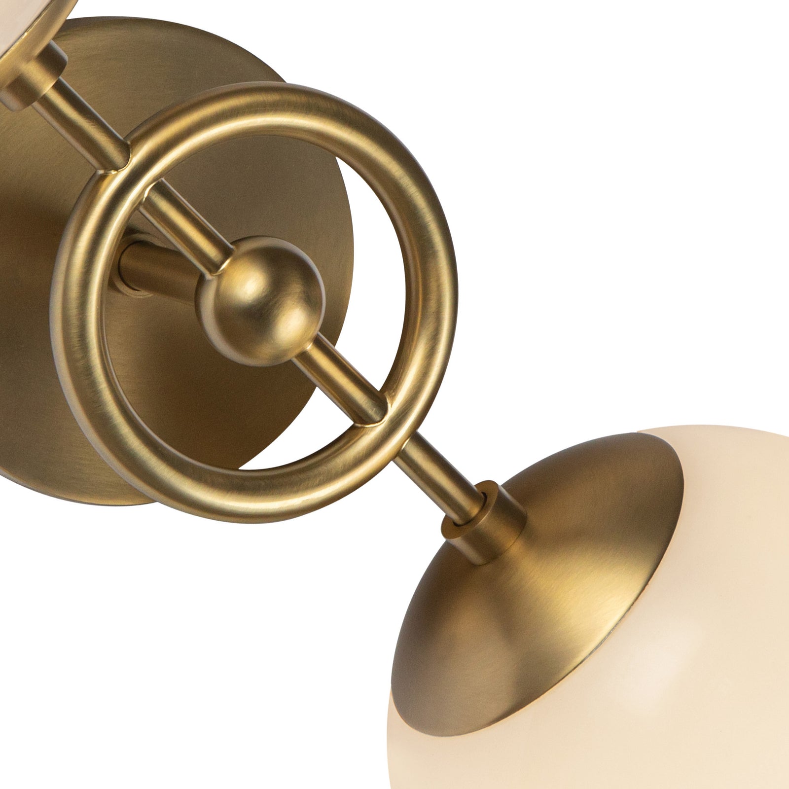 Fiore 18-in Brushed Gold/Glossy Opal Glass 2 Lights Wall Vanity