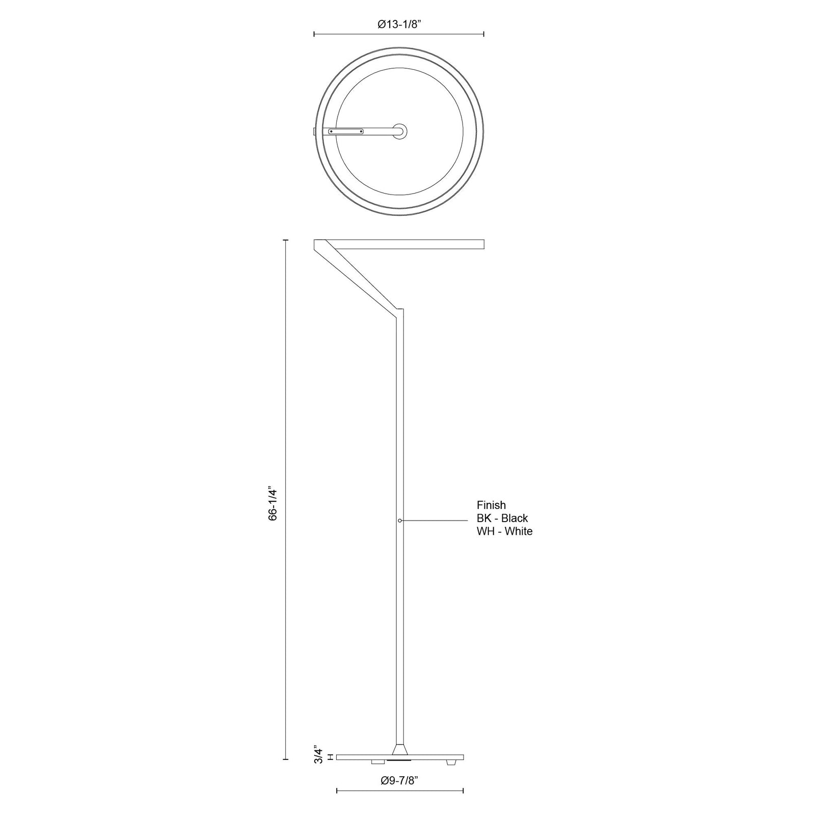 Roda 13-in Black LED Floor Lamp