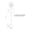 Issa 61-in White/Ivory Linen 1 Light Floor Lamp