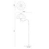 Crosby 68-in Brushed Gold Socket Floor Lamp