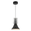 Floe 8-in Glossy Black/Clear Crystal LED Pendant