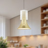 Floe 8-in Metallic Brass/Clear Crystal LED Pendant