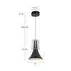 Floe 8-in Metallic Brass/Clear Crystal LED Pendant