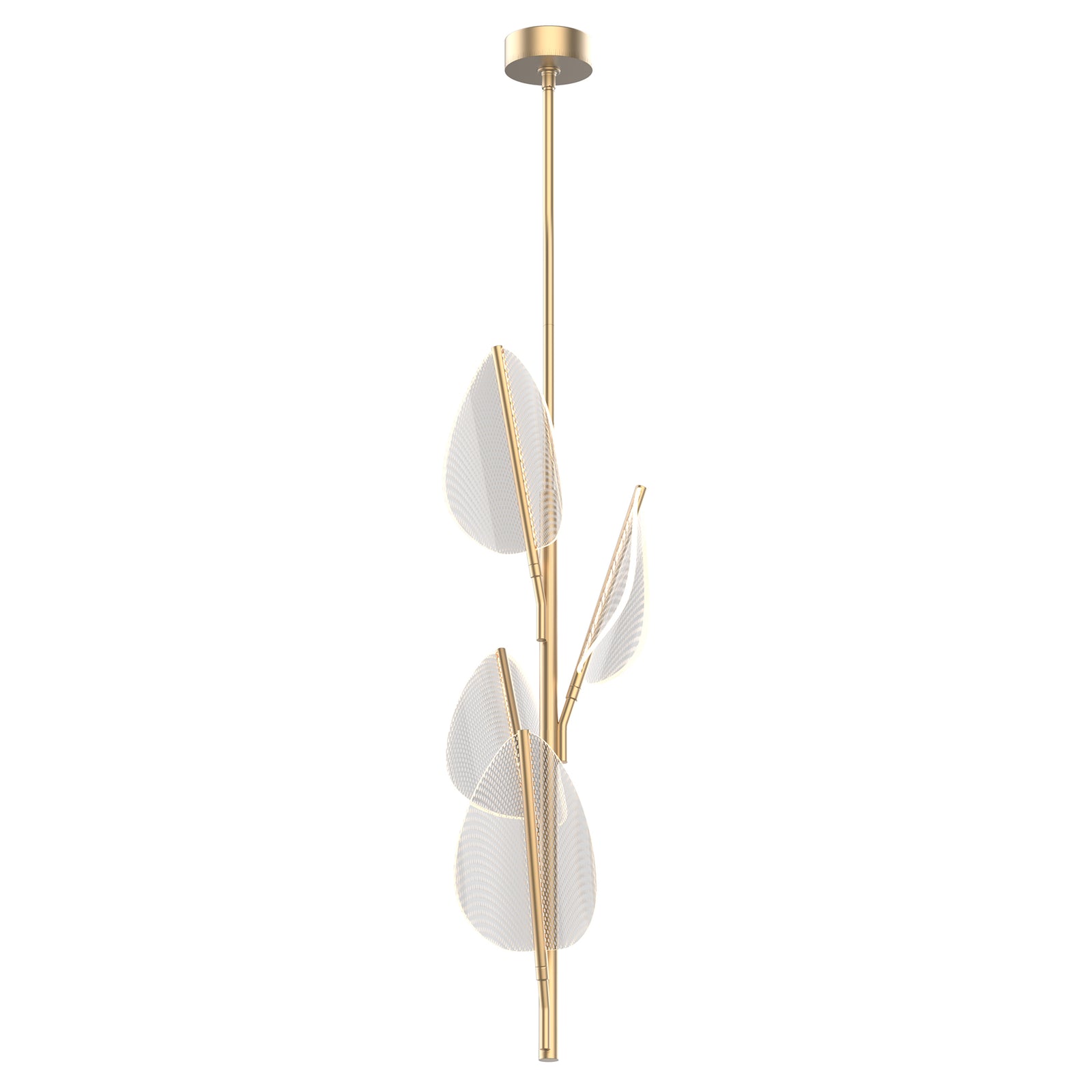 Flora 11-in Natural Brass LED Pendant