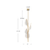 Flora 11-in Natural Brass LED Pendant