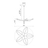 Flora 31-in Natural Brass LED Pendant