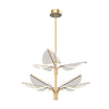 Flora 31-in Two-Tier Natural Brass LED Pendant