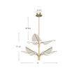 Flora 31-in Two-Tier Natural Brass LED Pendant