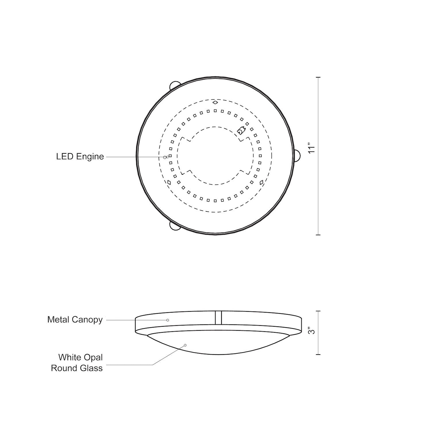Floyd 11-in Brushed Gold LED Flush Mount