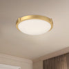 Floyd 11-in Brushed Gold LED Flush Mount
