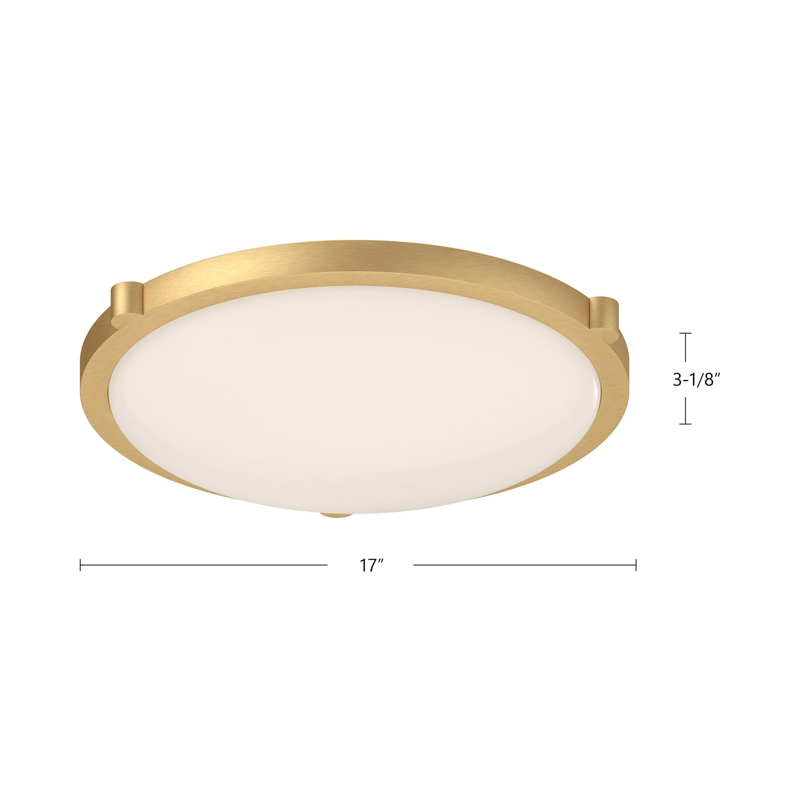 Floyd 17-in Brushed Gold LED Flush Mount