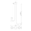 Flux Gloss White LED Multi Pendant