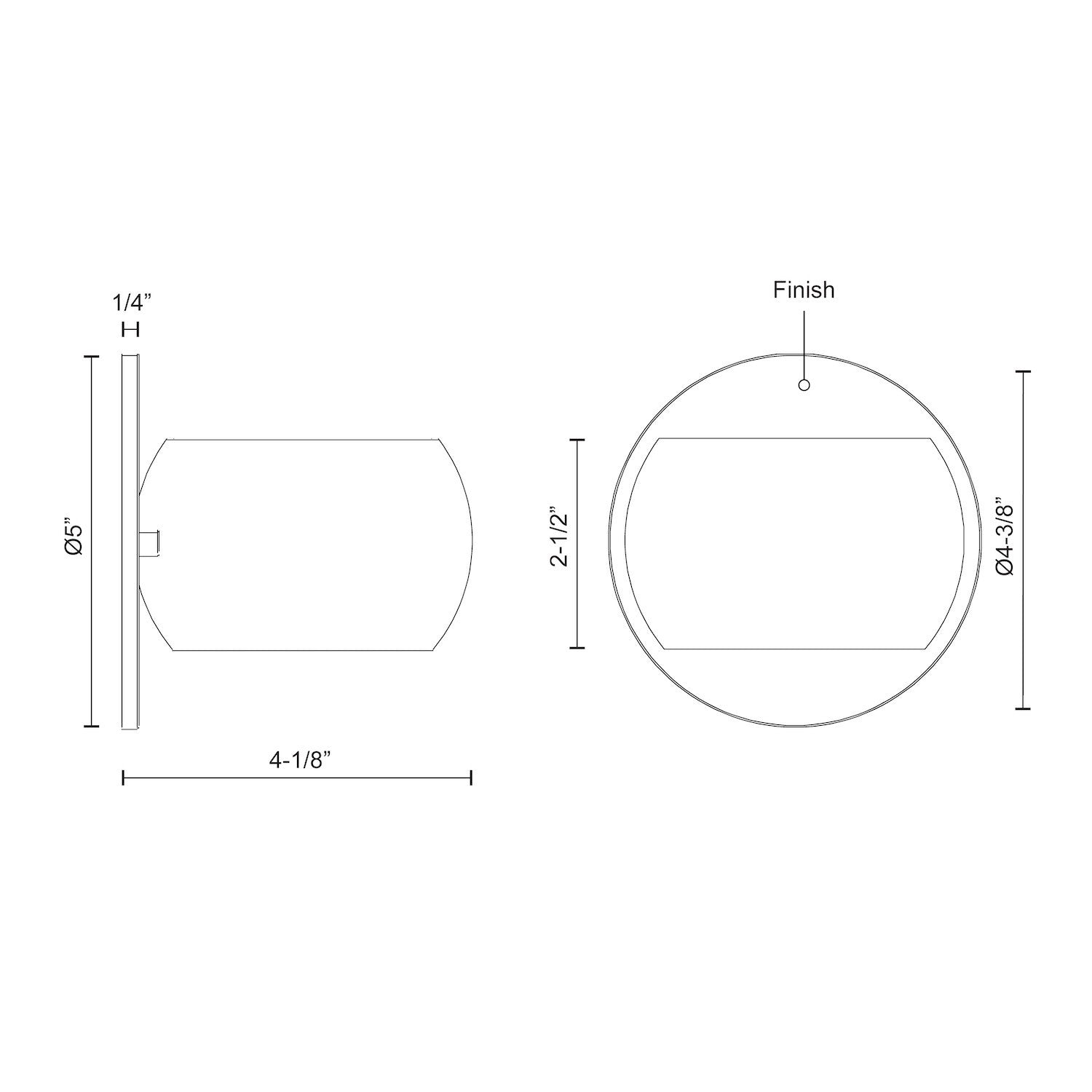 Flux 4-in Gloss Black LED Wall Sconce