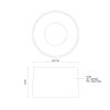 Etta 13-in Pearl White LED Flush Mount