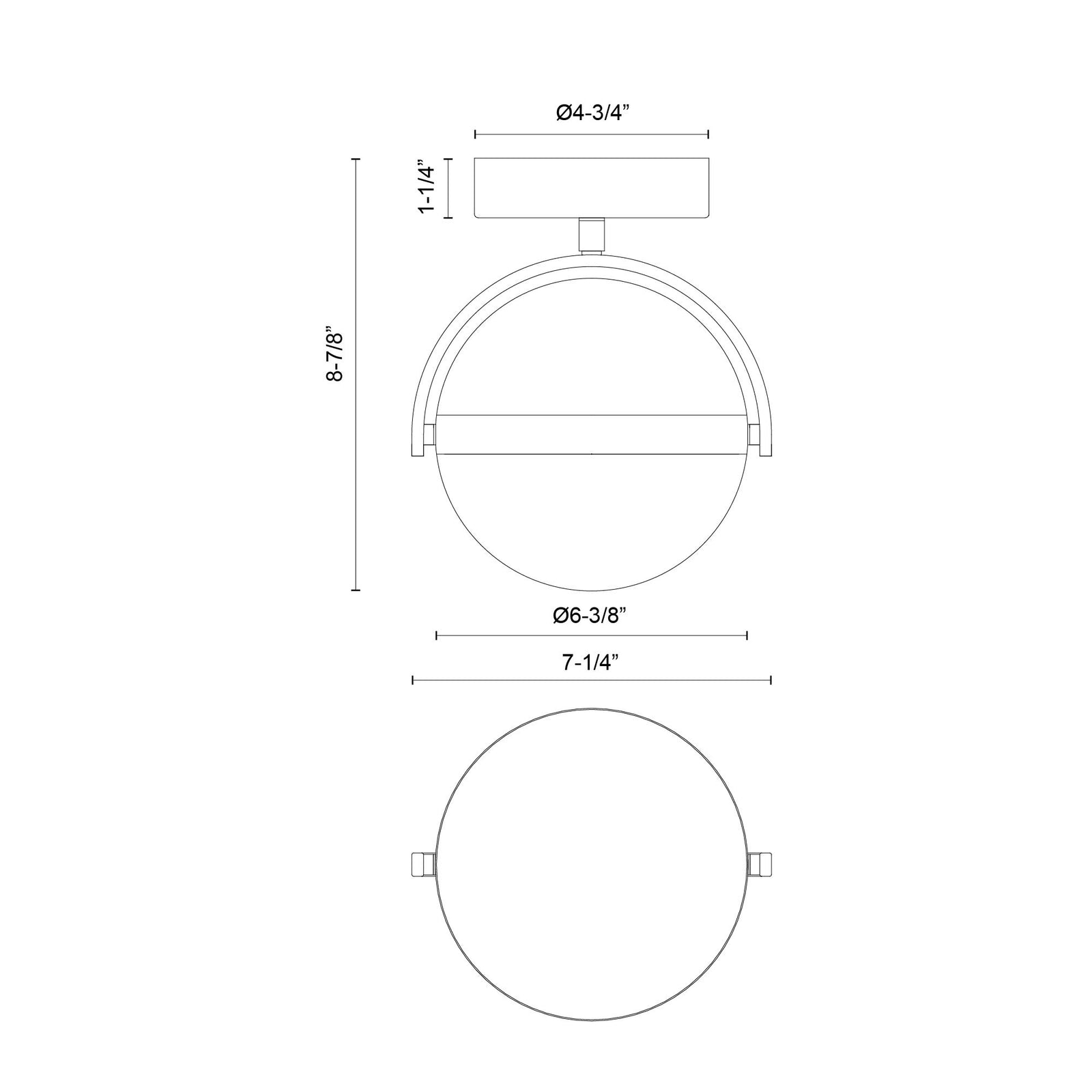 Globo 7-in Brushed Gold LED Flush Mount