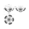 Hera 16-in Matte Black/Clear Ribbed Glass LED Flush Mount