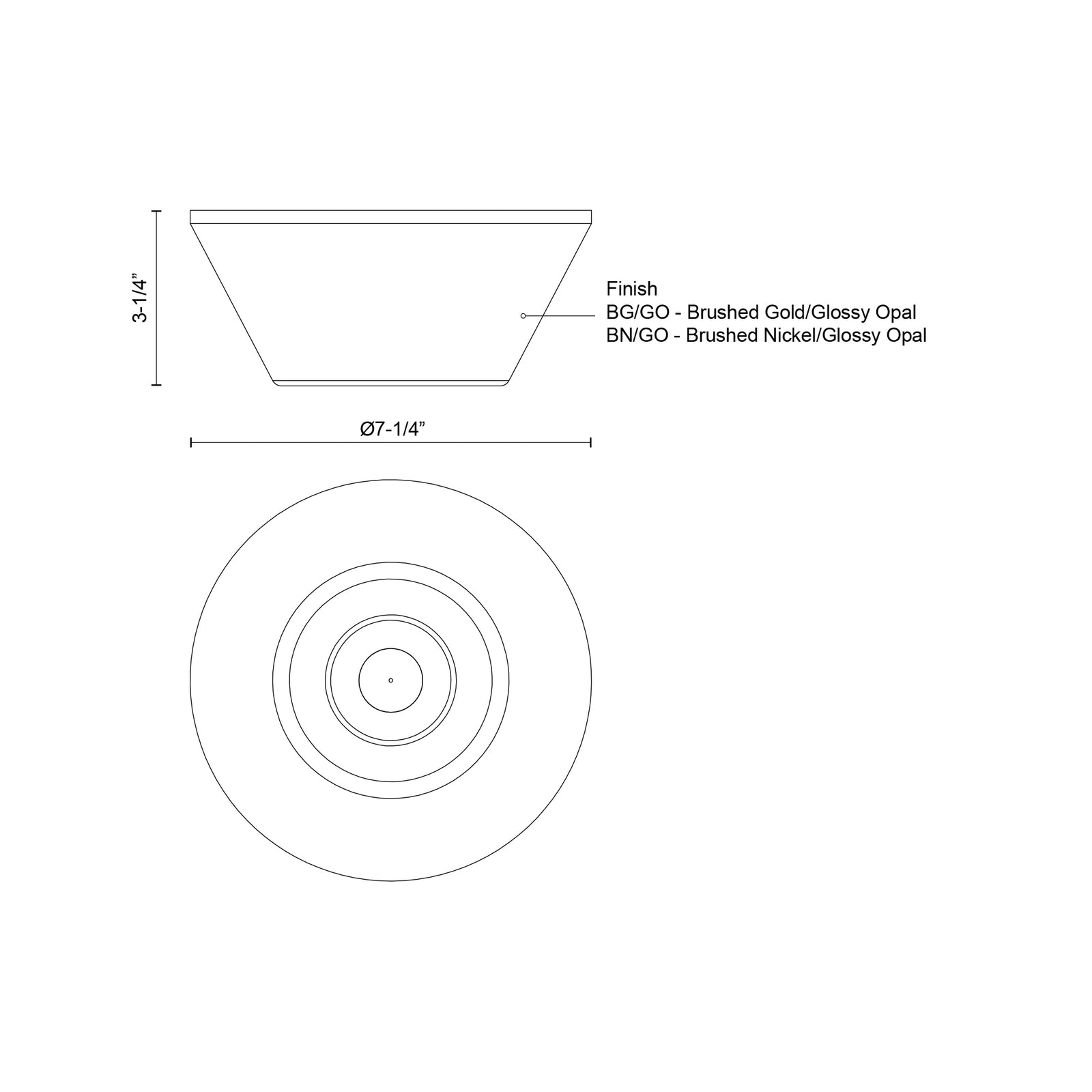 Holt 7-in Brushed Nickel/Glossy Opal Glass LED Flush Mount