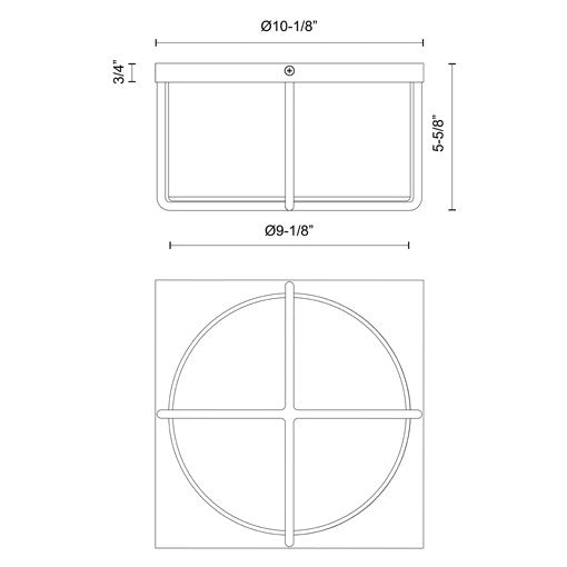 Regalo 10-in Black/Opal Glass LED Flush Mount