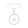 Lancaster 13-in Aged Gold 2 Lights Flush Mount